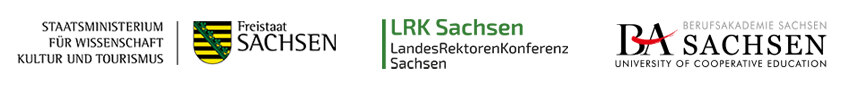 Logos von LRK, SMWK, BA Sachsen