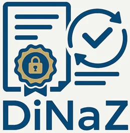 Das Bild zeigt das Logo des Projektes. Abgebildet ist eine Urkunde sowie ein Prozess-Kreislauf-Icon. Unten steht die Projektabkürzung.